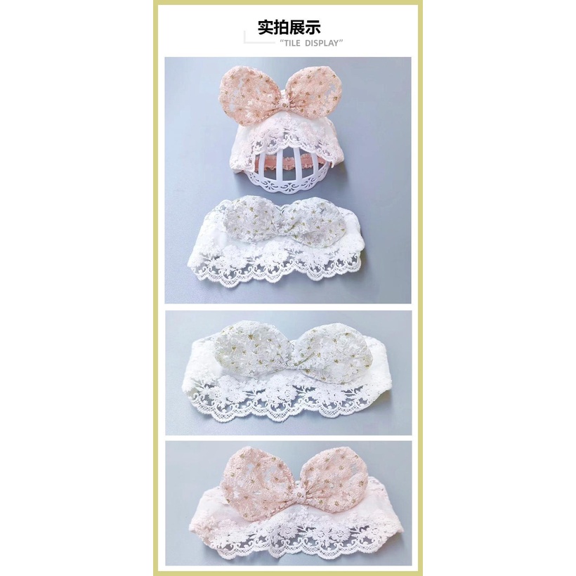 Mũ Lụa Mỏng Mùa Hè Thắt Nơ Thêu Họa Tiết Rỗng Dễ Thương Cho Bé Gái Sơ Sinh aseavn aseavn
