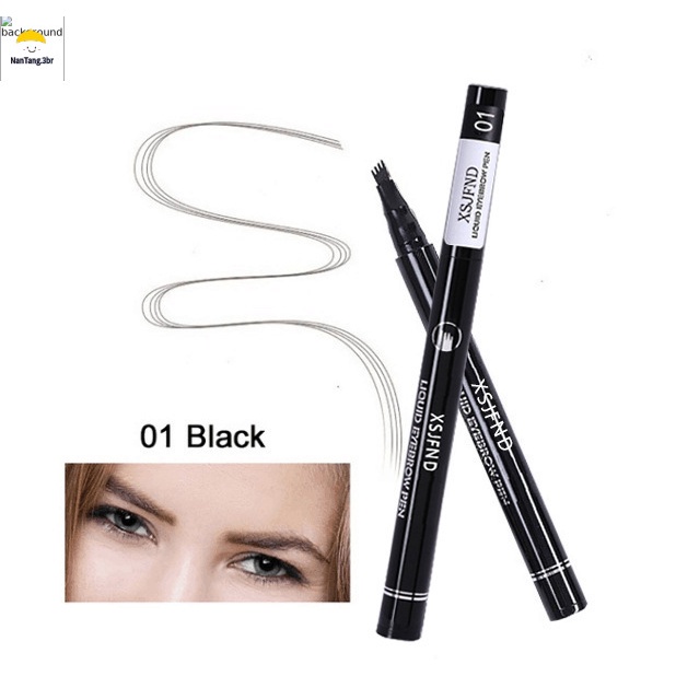 Glamn Bút Kẻ Lông Mày Dạng Phẩy Sợi 3d Lâu Trôi Chống Thấm Nước