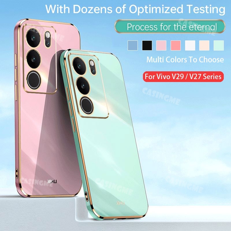 Ôp Điện Thoại Silicon Dẻo Tráng Gương 6d Chống Sốc Cho vivo v29 5g 2023 vivo v29 29v 5g v 29 vivov29 Ốp