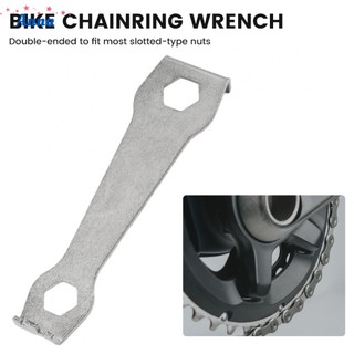 Wrench Silver Bicycle Chainring Crankset Double-ended Easy To Use MTB Nut