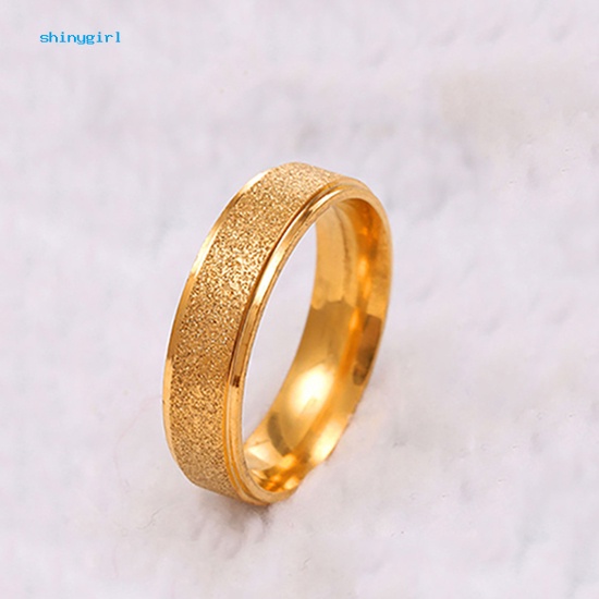 Nhẫn Cưới Chất Liệu Thép Không Gỉ Màu Nhám Cho Cặp Đôi