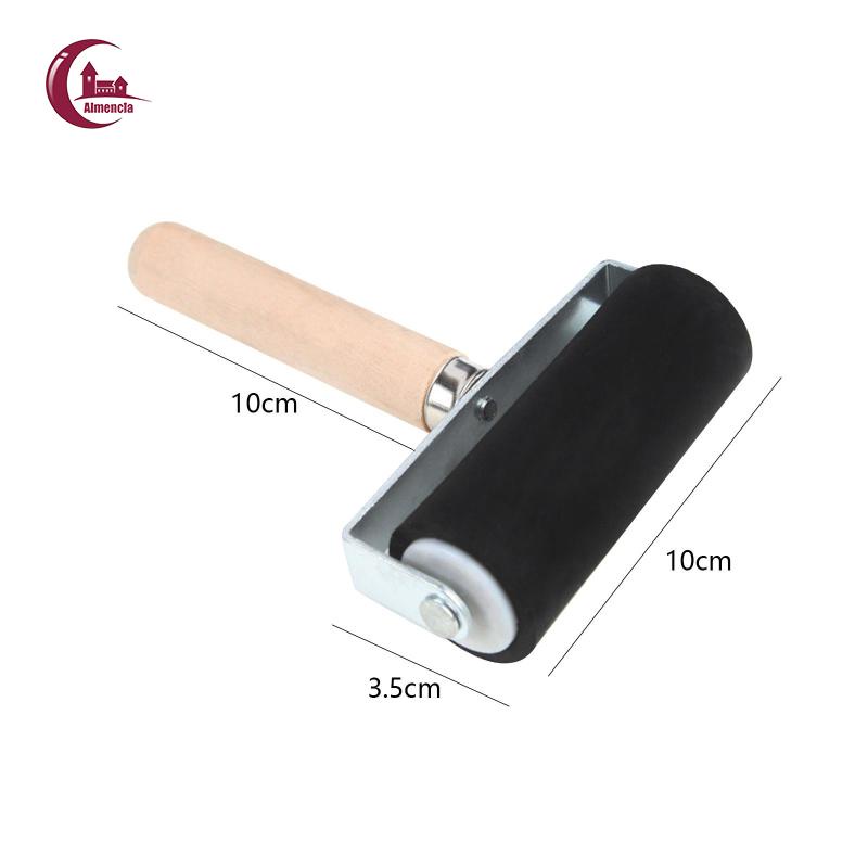 Almencla Con Lăn Cao Su Cán Gỗ 4in Chuyên Dụng Cho Vẽ Tranh Sơn Dầu