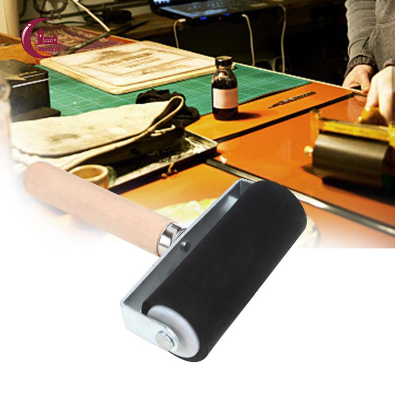 Almencla Con Lăn Cao Su Cán Gỗ 4in Chuyên Dụng Cho Vẽ Tranh Sơn Dầu