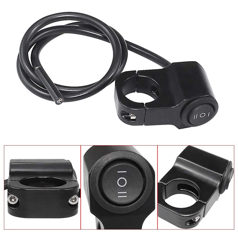 Công Tắc Bật / Tắt Đèn Pha cnc 22mm 12v Bằng Hợp Kim Nhôm Chống Nước Cho Xe Máy