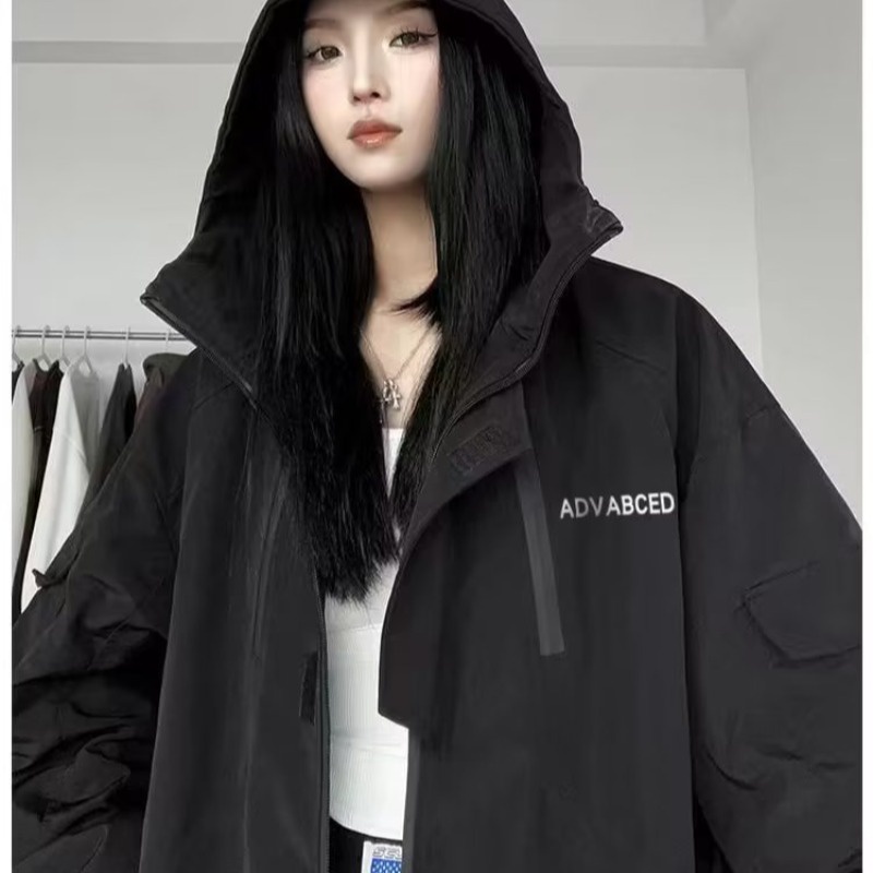 Áo Khoác cotton Dáng Dài Có Nón Thời Trang Đường Phố Trẻ Trung Dễ Phối Đồ