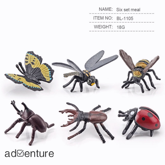 Adven Mô Hình Côn Trùng Động Vật Bướm Bọ Rùa Sống Động Như Thật Đồ Chơi Giáo Dục Cho Trẻ Em