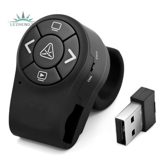 Thiết bị trình chiếu điều khiển từ xa rf 2.4g dạng nhẫn đeo ngón tay sạc lại được