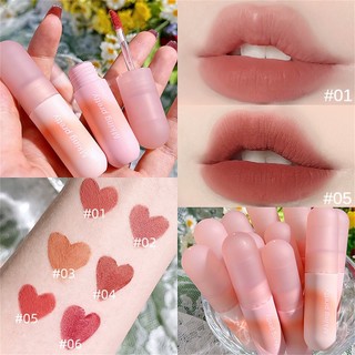  6 Màu Lip Glaze Velvet Soft Mist Lip Mud Matte Nữ Lâu Dài Chống Phai Màu Chống Dính Cốc Dưỡng Ẩm Mịn Son Bóng