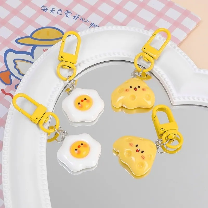 Móc Khóa Mềm Hình Trứng Phô Mai / Món Ăn Dễ Thương