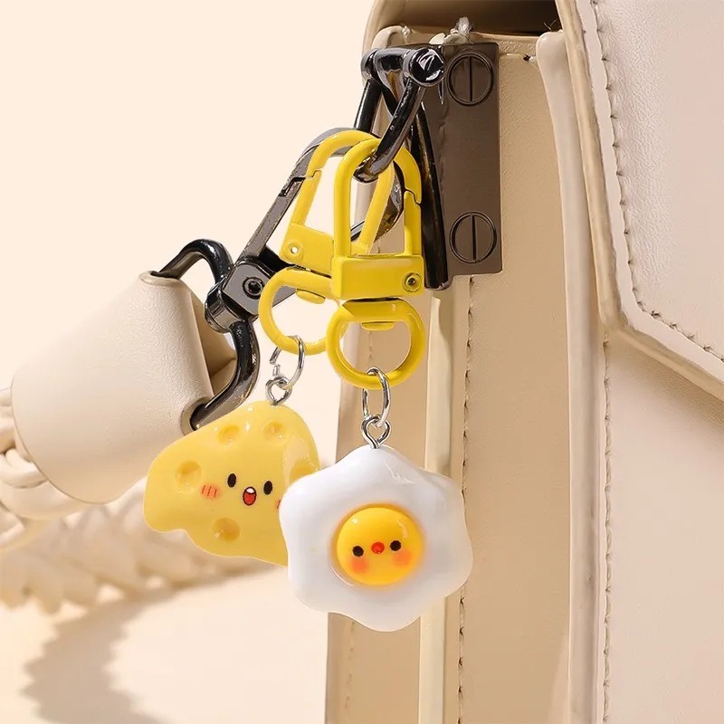 Móc Khóa Mềm Hình Trứng Phô Mai / Món Ăn Dễ Thương