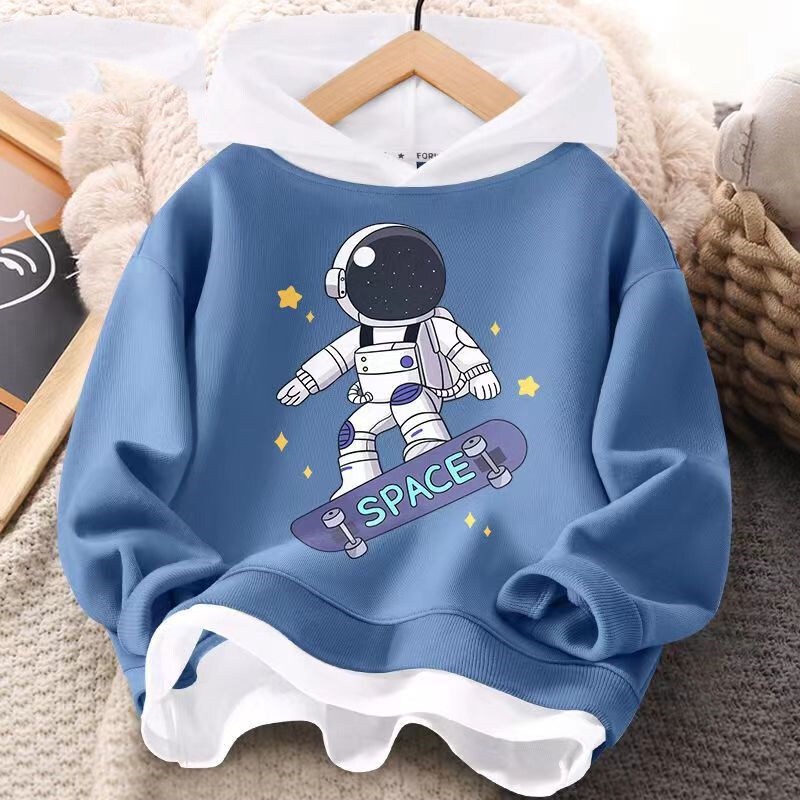 Áo Khoác hoodie 110-160cm In Họa Tiết Hoạt Hình Dễ Thương Cho Bé Trai Từ 3-14 Tuổi