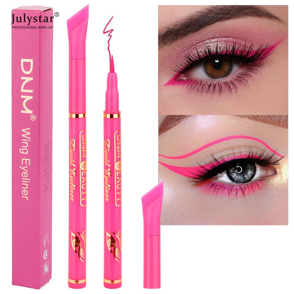 Bút kẻ mắt dạng lỏng đầy màu sắc Neon Matte Bút chì chống thấm nước Trang điểm lâu trôi Bút kẻ mắt dạng lỏng Màu xanh tự nhiên Màu xanh lá cây Vàng Kẻ mắt JULYSTAR
