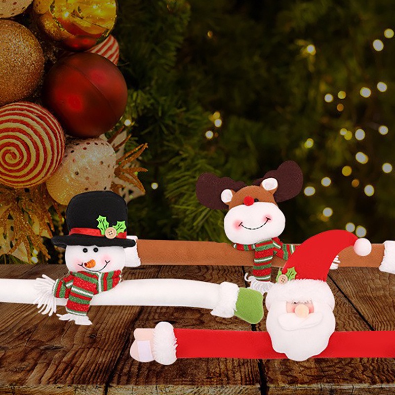 Kẹp Rèm Cửa Hình Ông Già Noel Hoạt Hình Bằng Vải Sáng Tạo Trang Trí Nhà Cửa / Tiệc Giáng Sinh