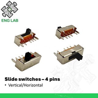 Englab★công tắc trượt dọc / ngang núm cao, công tắc chốt 4 chân 3 vị trí, 30v / 0.5a