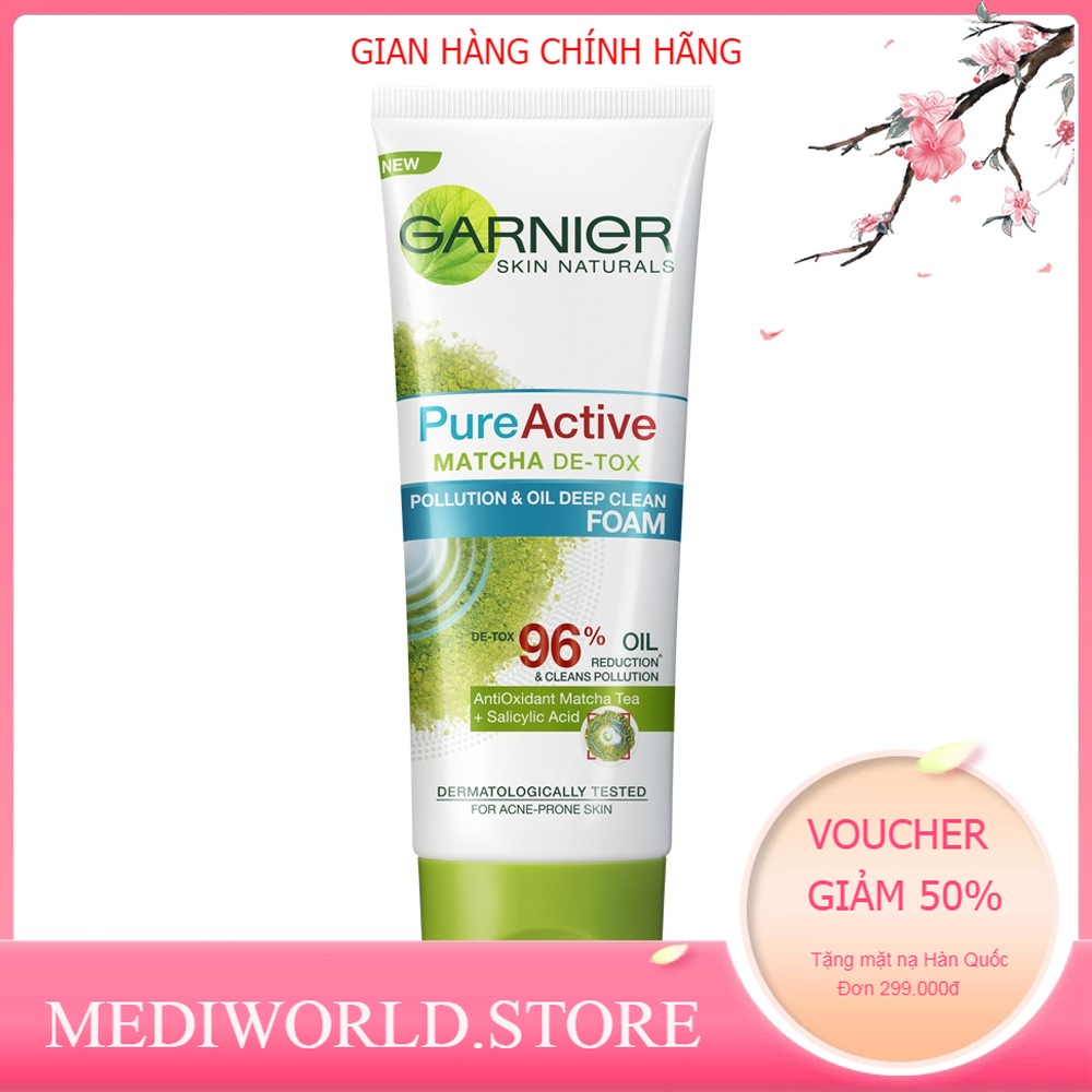 Sữa rửa mặt Garnier Pure Active Matcha Thái Lan