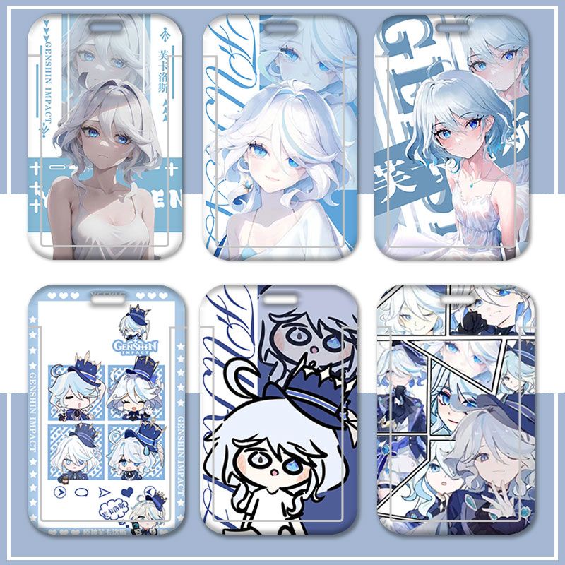 Genshin Impact Focalors Suishin Card Holder Student Meal Card Campus Card Holder Access Card Work Permit Factory Card Bus Card Holder