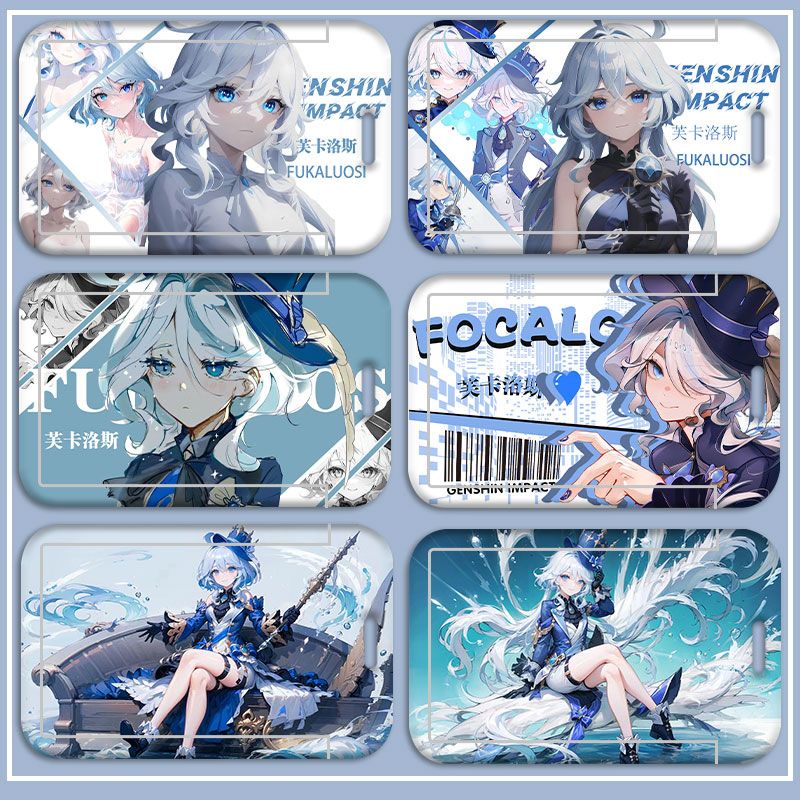 Genshin Impact Focalors Suishin Card Holder Student Meal Card Campus Card Holder Access Card Work Permit Factory Card Bus Card Holder
