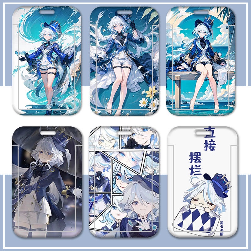 Genshin Impact Focalors Suishin Card Holder Student Meal Card Campus Card Holder Access Card Work Permit Factory Card Bus Card Holder