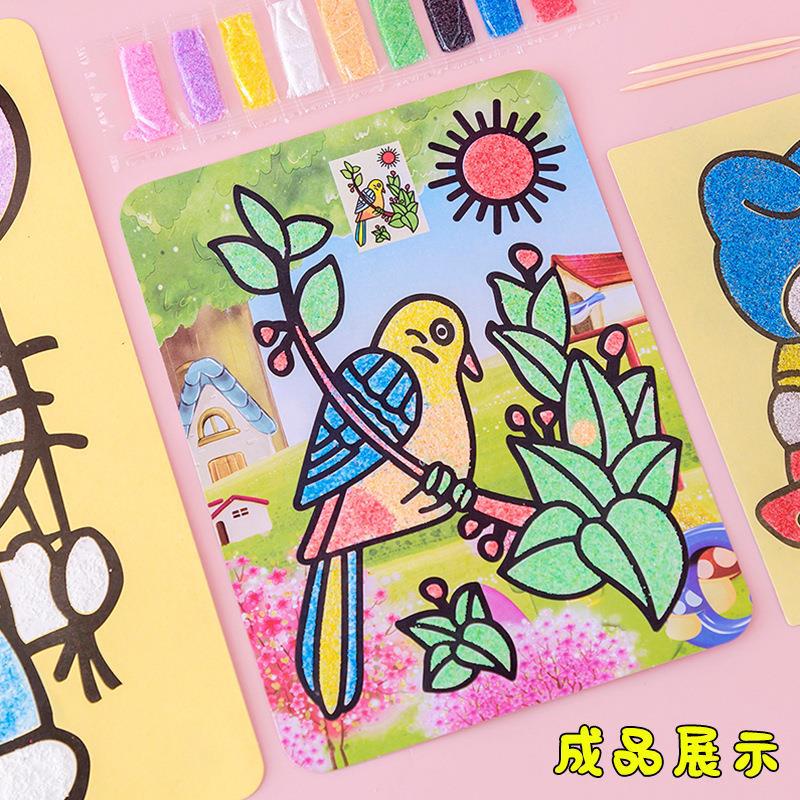 Bộ Tranh Cát Màu Hoạt Hình Thủ Công Dành Cho Trẻ Mẫu Giáo