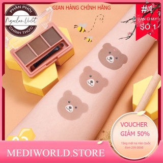 Bột kẻ chân mày odbo 3 màu kèm cọ thailand