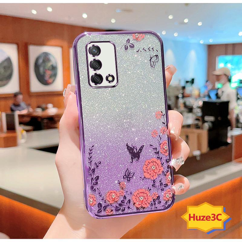 Ốp Lưng oppo a74 4g a95 Ốp Điện Thoại Hình Hoa Và Bướm Xinh Xắn Cho oppo a74 4g a95 HYB