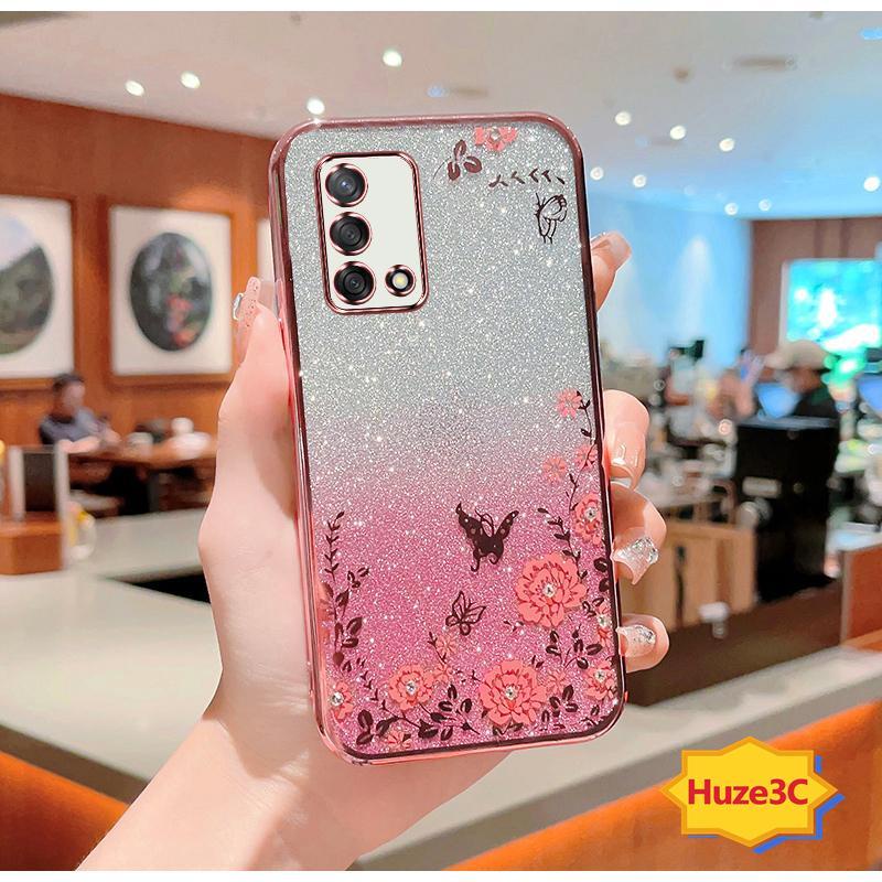 Ốp Lưng oppo a74 4g a95 Ốp Điện Thoại Hình Hoa Và Bướm Xinh Xắn Cho oppo a74 4g a95 HYB