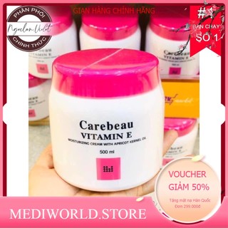 (500ml) Kem Dưỡng Da Toàn Thân Vitamin E Carebeau Màu Hồng Thái Lan