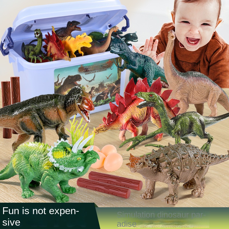 Bộ Đồ Chơi Mô Hình Khủng Long Bằng Cao Su Mềm Dành Cho Trẻ Em