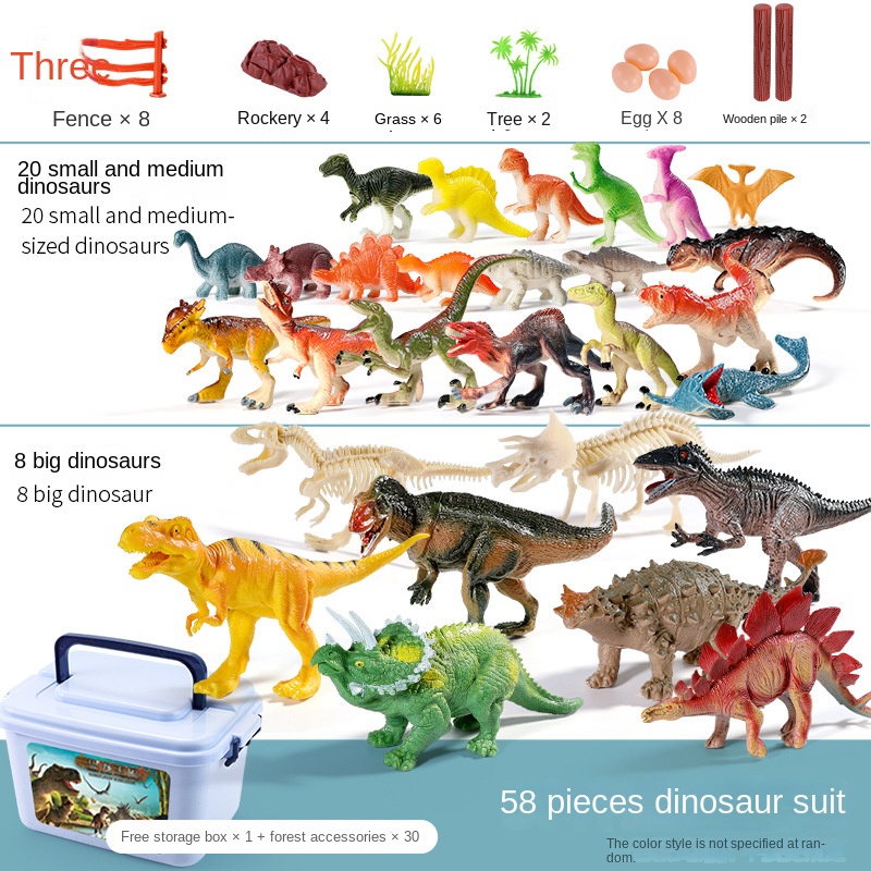 Bộ Đồ Chơi Mô Hình Khủng Long Bằng Cao Su Mềm Dành Cho Trẻ Em