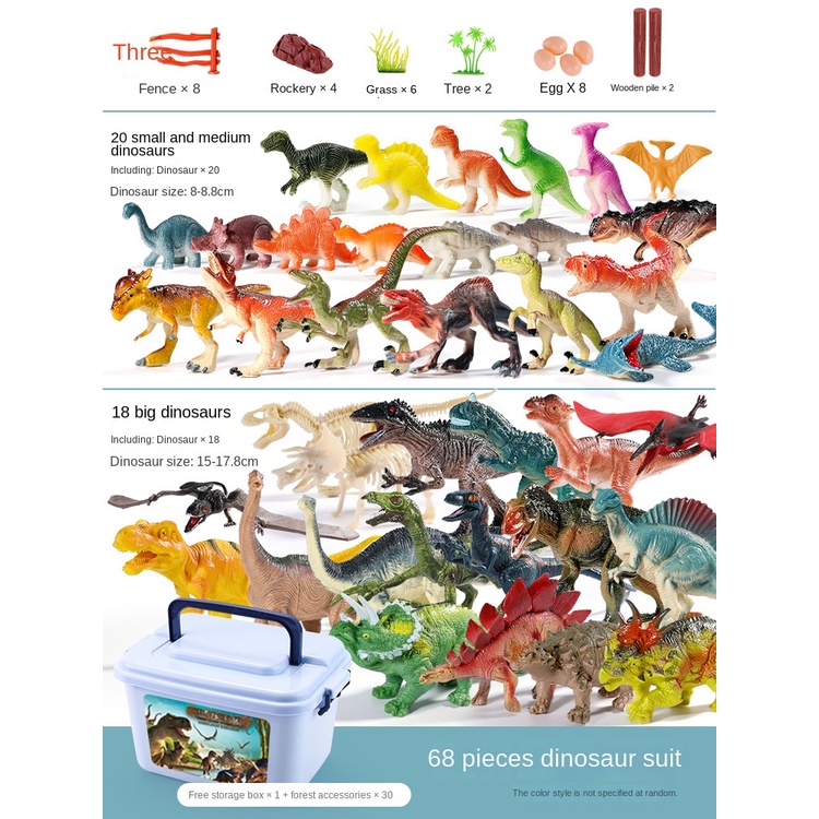 Bộ Đồ Chơi Mô Hình Khủng Long Bằng Cao Su Mềm Dành Cho Trẻ Em