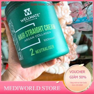 (Nguyên Cặp) Thuốc Duỗi Tóc collagen siêu mượt WELLMATE (1000mlX2)