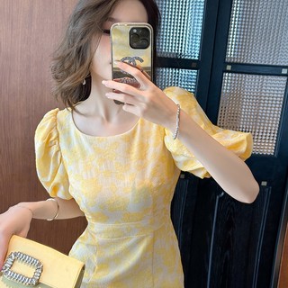 Đầm Tay Phồng Dáng Ôm Dài Thời Trang Pháp 20394