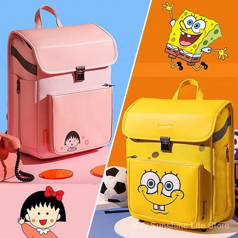 Balo Đi Học Trọng Lượng Nhẹ Hình spongebob Dễ Thương Cho Bé