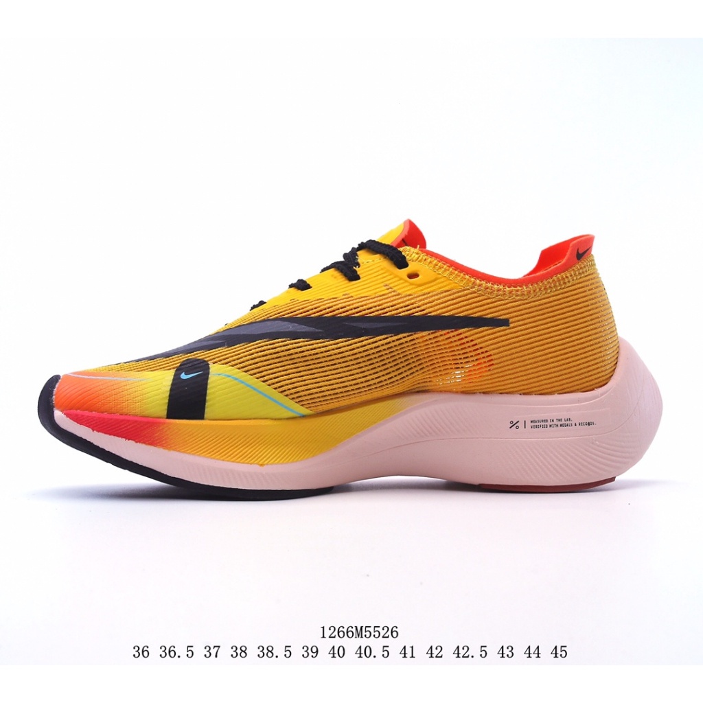 Zoomx vaporfly next% 2 "Màu Xanh Lam Băng" break 2 series marathon Xốp Siêu Nhẹ Giảm Giá Giày Chạy Bộ Màu Vàng