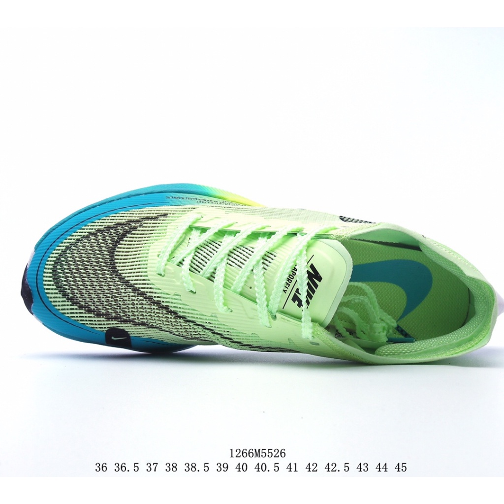 Zoomx vaporfly next% 2 "Màu Xanh Lam Băng" break 2 series marathon Xốp Siêu Nhẹ Giảm Giá Giày Chạy Bộ Màu Vàng
