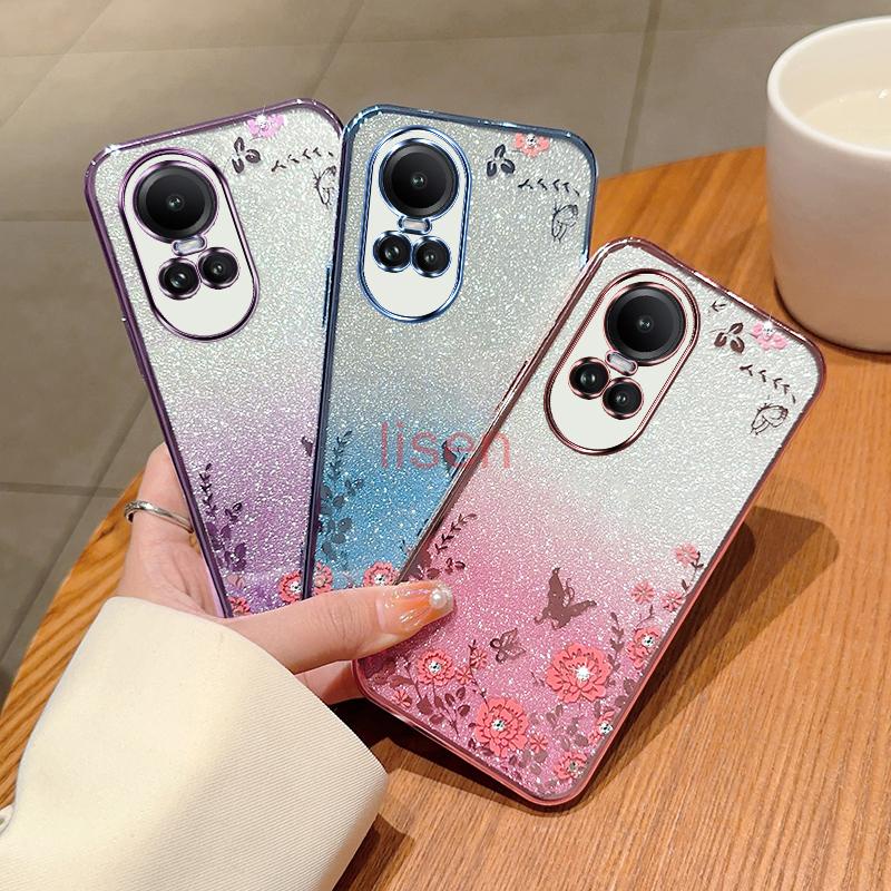 Ốp Lưng oppo reno 10 5g / reno 10 pro 5g  Ốp Điện Thoại Hình Hoa Và Bướm Cho oppo reno 10 5g / reno 10 pro 5g HYB