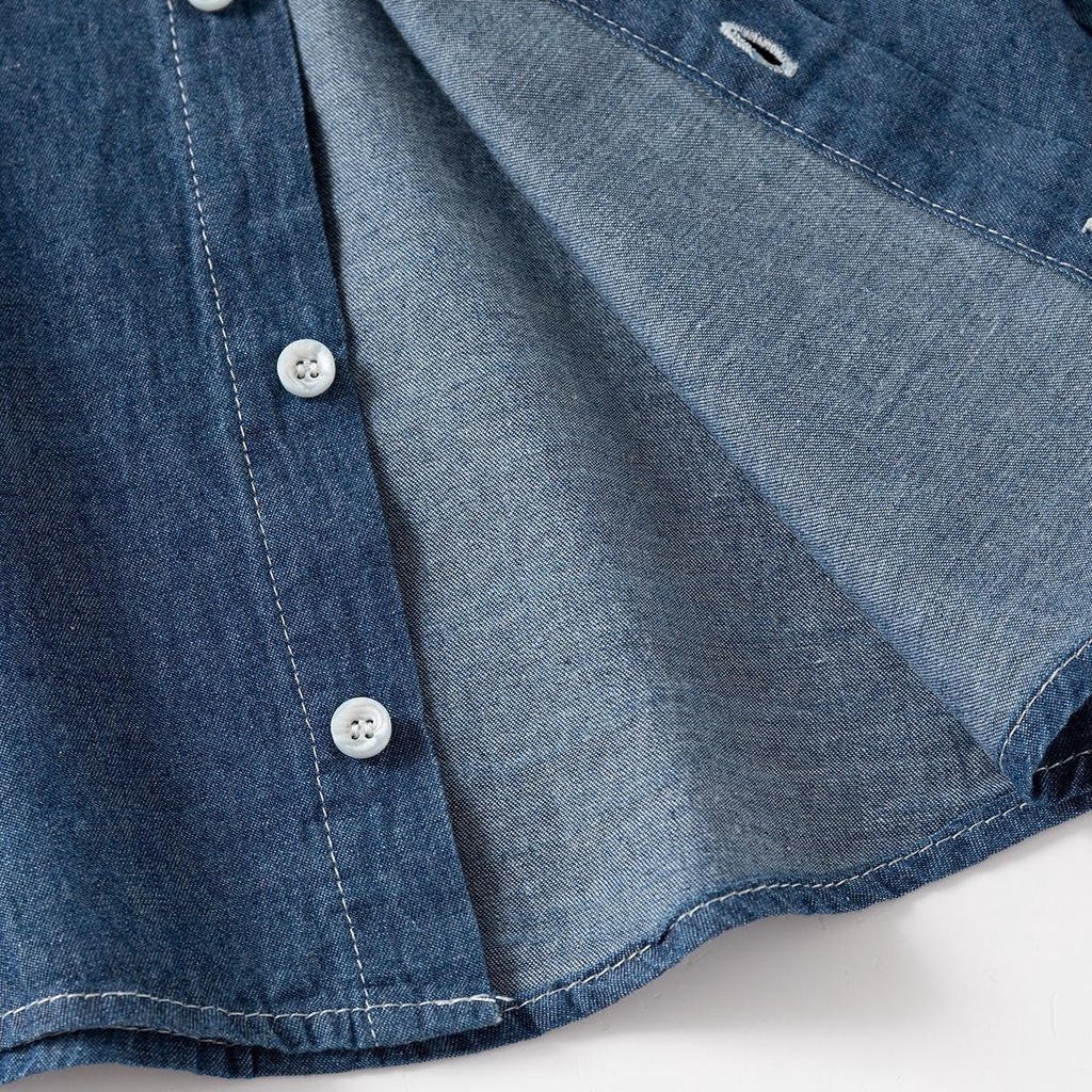 Soffny Áo Sơ Mi Dài Tay Có Cổ Thời Trang Cho Bé Trai