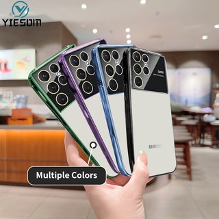 Ốp Lưng Silicon Mềm Cửa Sổ Lớn Cho Samsung Galaxy S23 S22 Ultra S23 Plus S21 S20 FE Vỏ Điện Thoại Bảo Vệ Ống Kính Trong Suốt