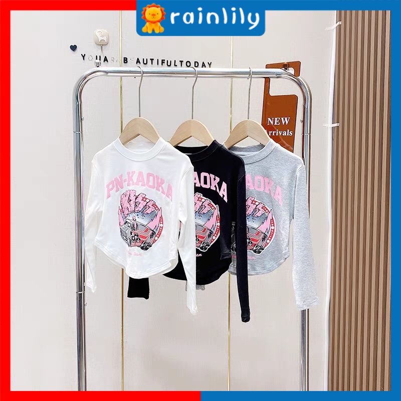 Áo Thun Tay Dài In Chữ Phong Cách Hàn Quốc Thời Trang Mùa Xuân 2023 Dành Cho Bạn Gái