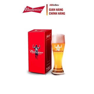 Ly thuỷ tinh budweiser messi cao cấp
