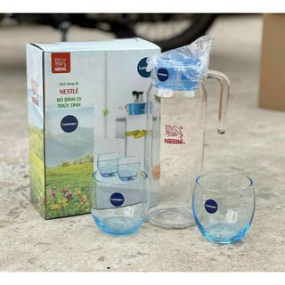Bộ 1 bình 1.1l và 2 ly thủy tinh Luminarc