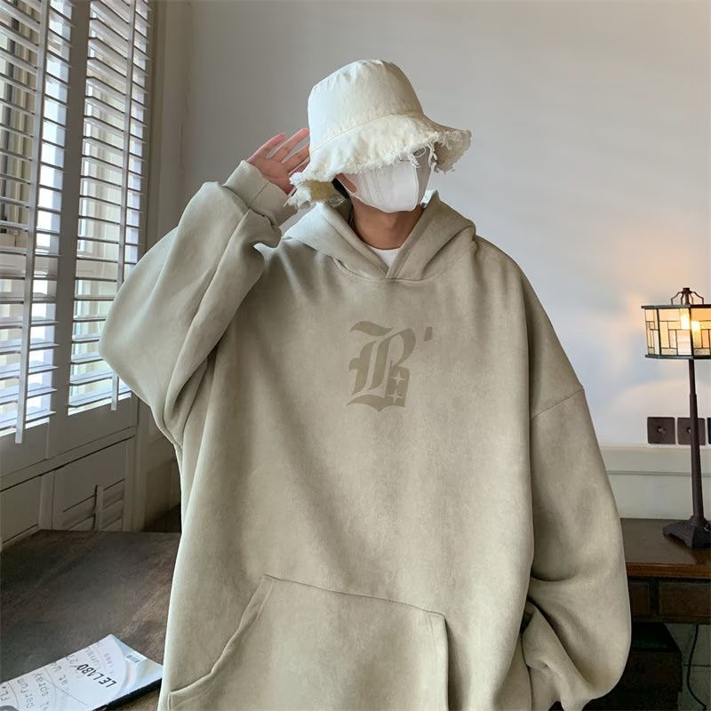 Áo Khoác Nỉ Dày Dặn Có Nón In Họa Tiết Thánh Giá Phong Cách retro Đường Phố Cho Nam Nữ