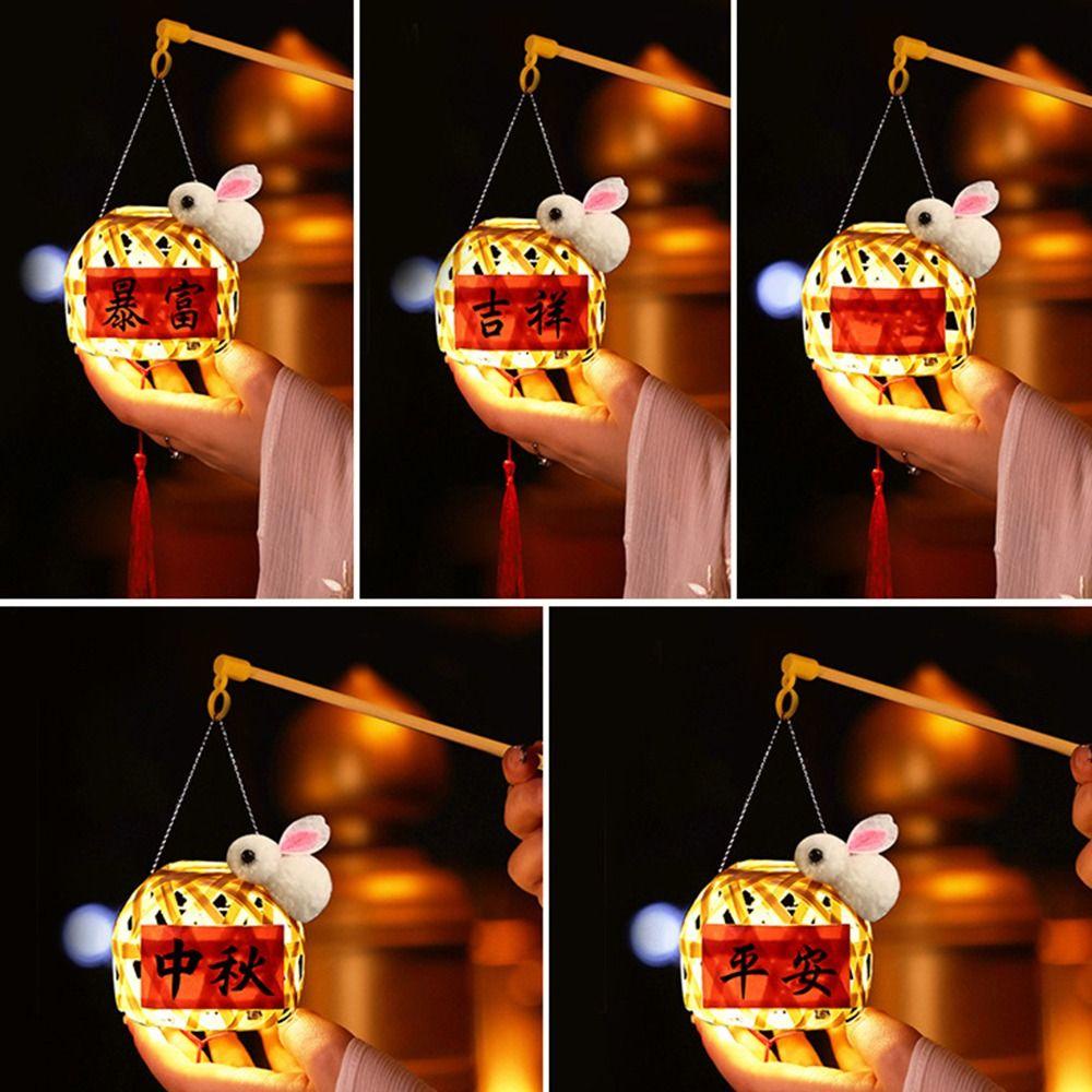 Isita Lồng Đèn Tre Trung Thu Phát Sáng Phong Cách Trung Quốc diy