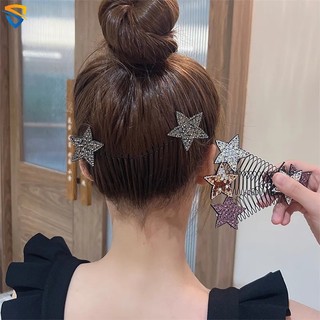 Kẹp tóc nữ hình ngôi sao đính đá lấp lánh