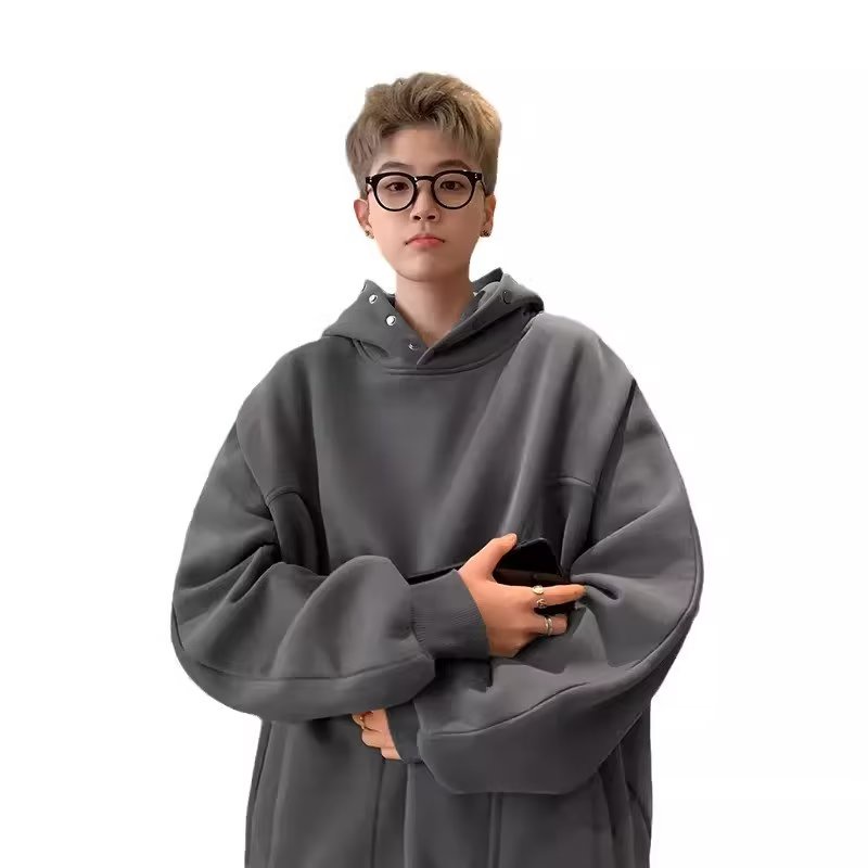 Áo Khoác Nam Dài Tay Có Mũ Thời Trang Đường Phố Mới