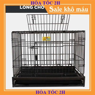 [FLASH SALE]  Phụ kiện chó mèo Chuồng (lồng) sơn tĩnh điện cho chó mèo có thể gập gọn sz Nhỏ <5kg