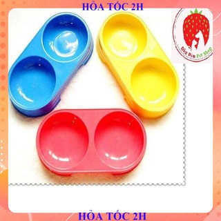 Bát nhựa đôi cho chó mèo