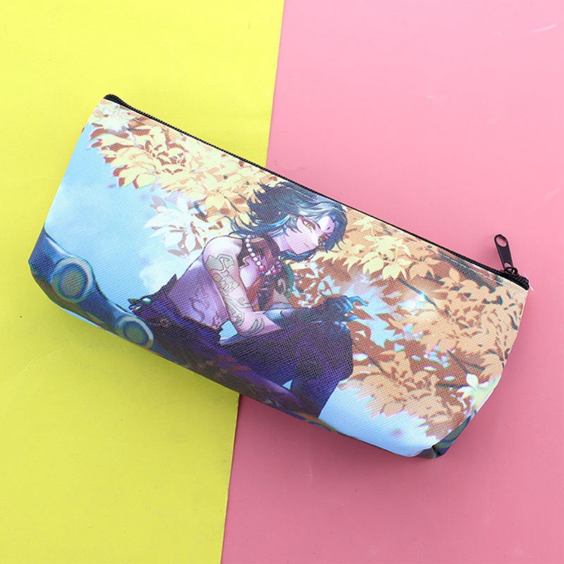 Túi Đựng Bút Bằng pu Sức Chứa Lớn Hình anime songping genshin Cho Học Sinh