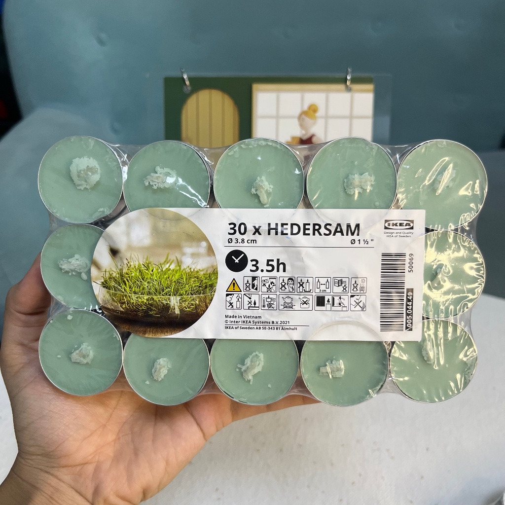 Hộp 30 viên nến thơm tealight Ikea xuất khẩu, hương thơm dịu nhẹ