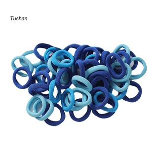 Set 100 Dây Cột Tóc Siêu Nhẹ Co Giãn Phong Cách Hàn Quốc
